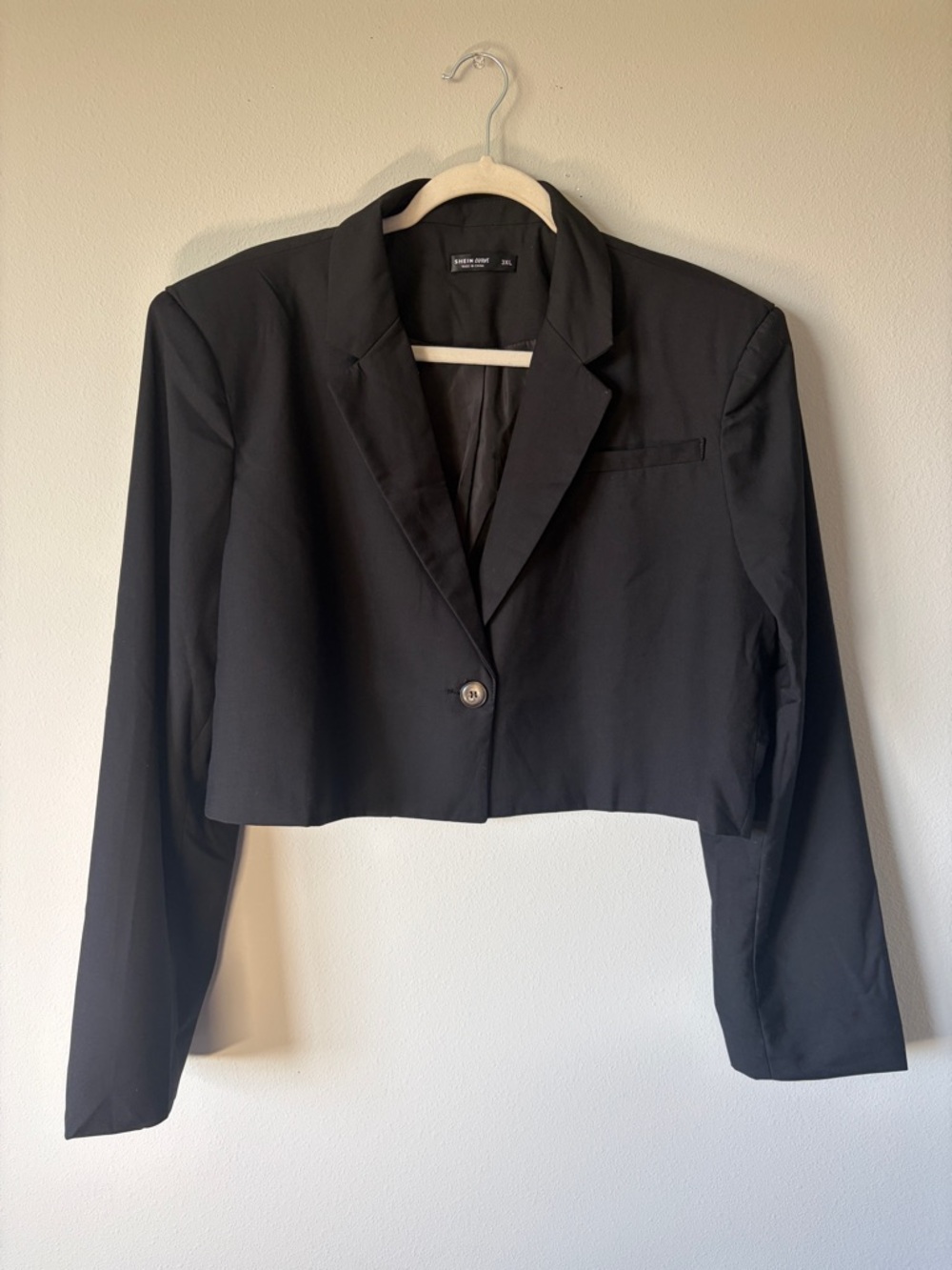 Shein Curve Black Cropped Blazer Size 3XL
